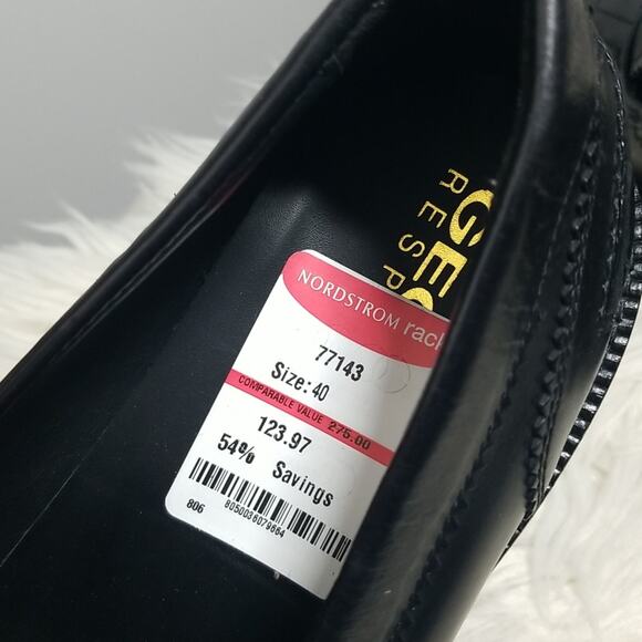 New! Geox Artenova Man Black Leather Penny Loafer US Size 7 EU 40
